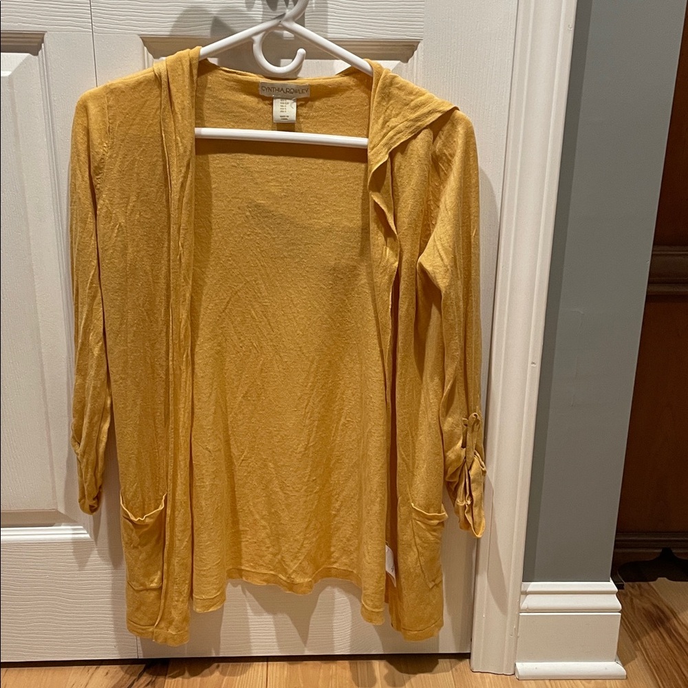 Cynthia Rowley Mustard Open Cardigan